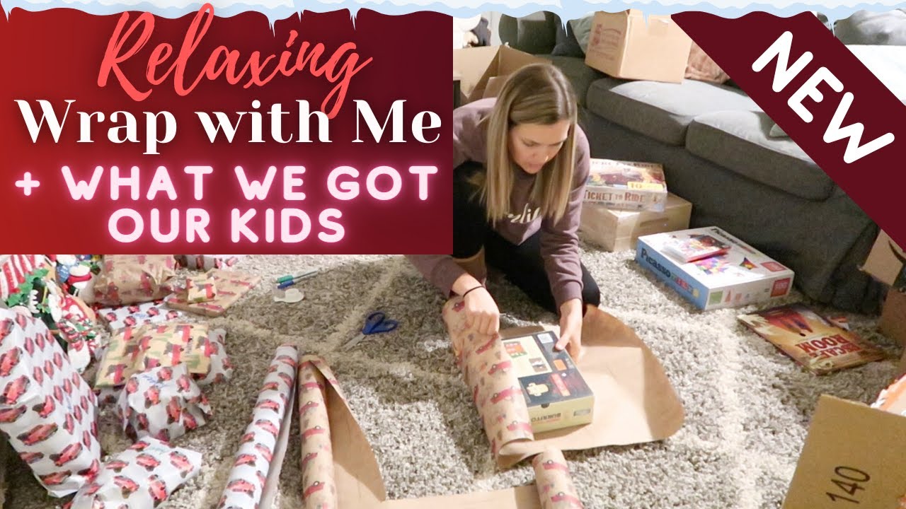 *NEW* RELAXING WRAP WITH ME || WHAT WE GOT OUR 4 KIDS FOR CHRISTMAS || GIFT WRAPPING MOTIVATION 2021