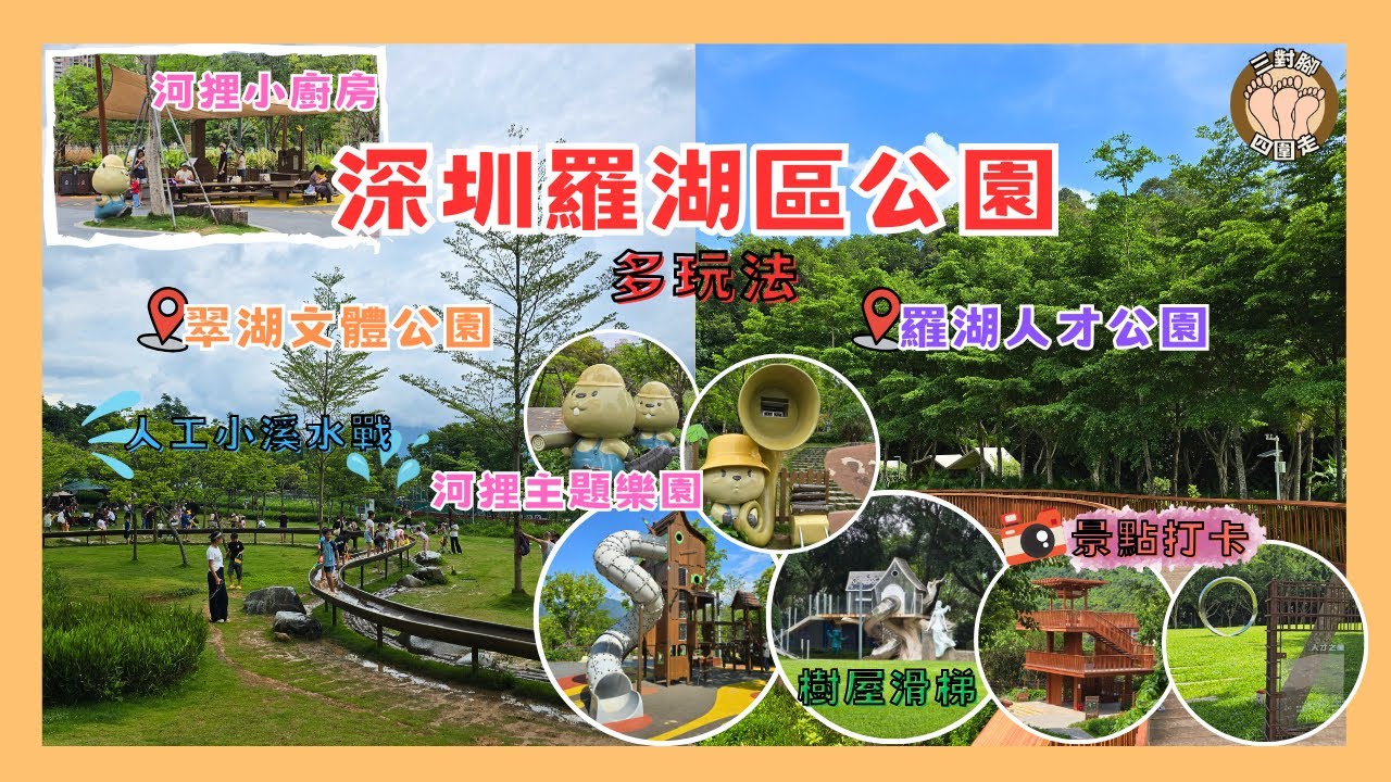 【深圳親子遊】人才公園×翠湖文體公園全攻略 I 樹屋滑梯🛝×水庫碧道漫步 VS 河狸主題樂園×消暑🌞小溪玩水全記錄