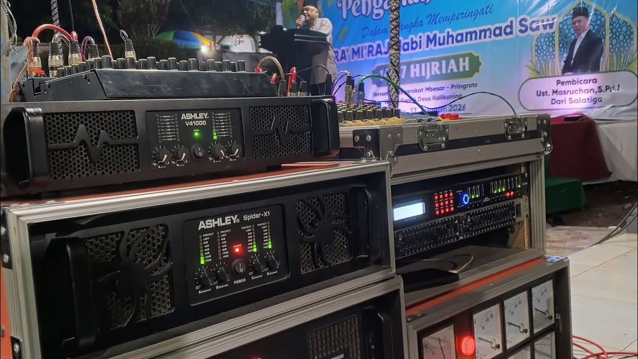 BS Audio di Acara Isra mi'raj di masjid Al hikmah Mbesar Kalikuning pacitan