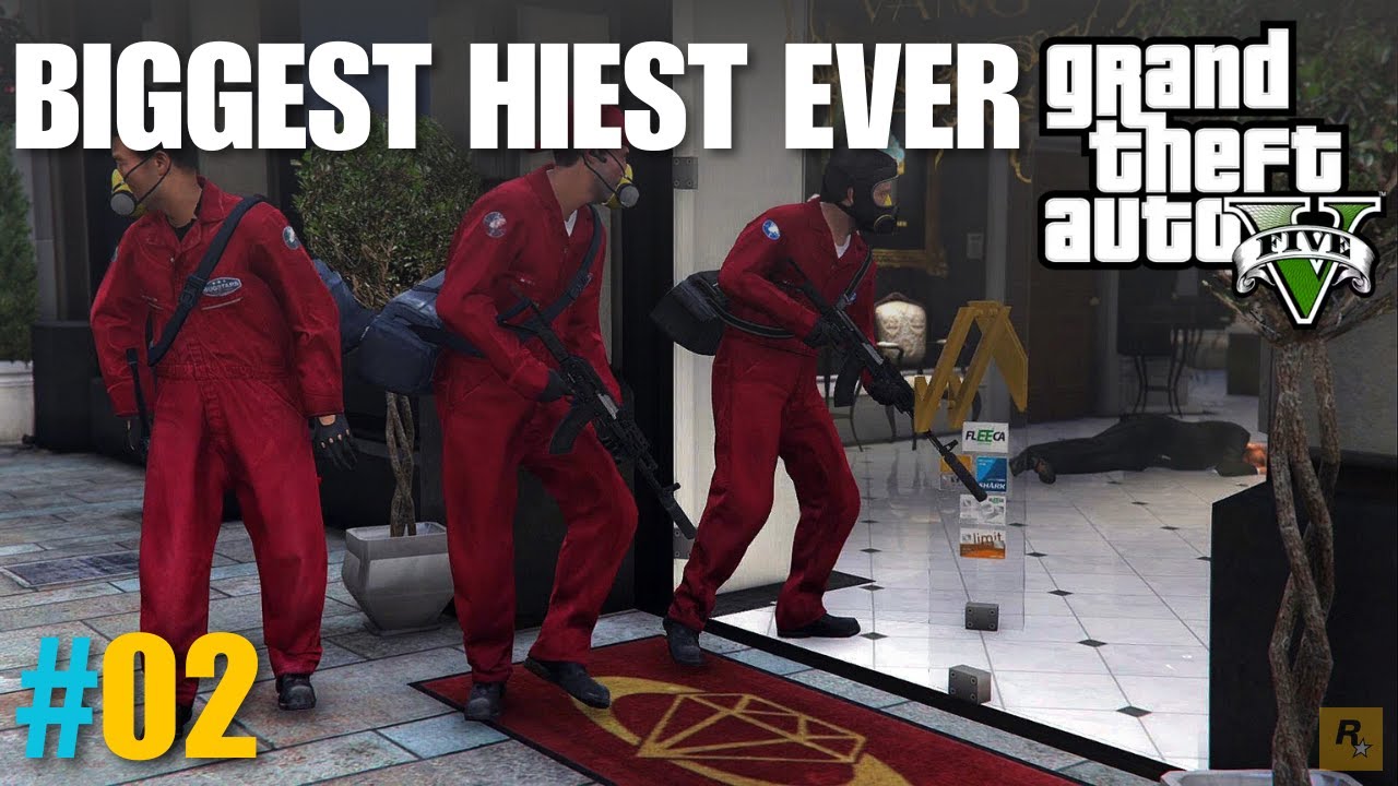 ROBBERY IN BIGGEST JEWELLERY SHOP IN LOS SANTOS | GTAV GAMEPLAY #02
