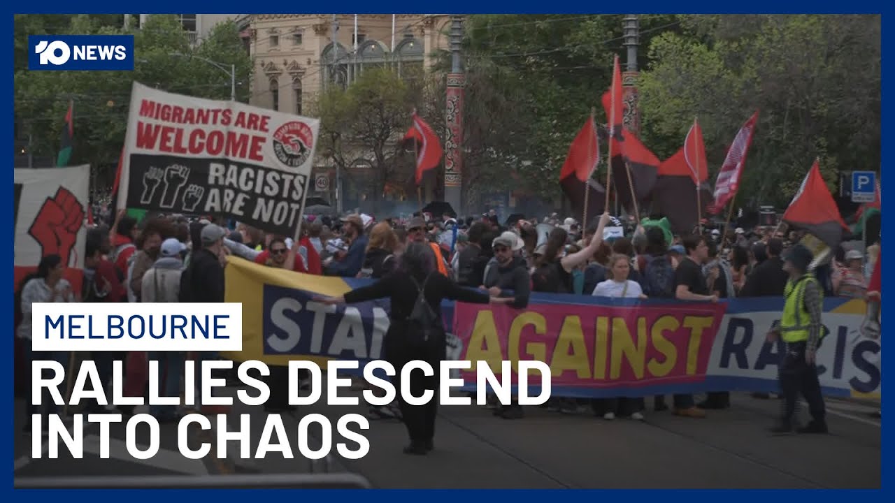 Tensions Flare As Thousands Join Anti-Immigration & Counter Protests Across Australia | 10 News
