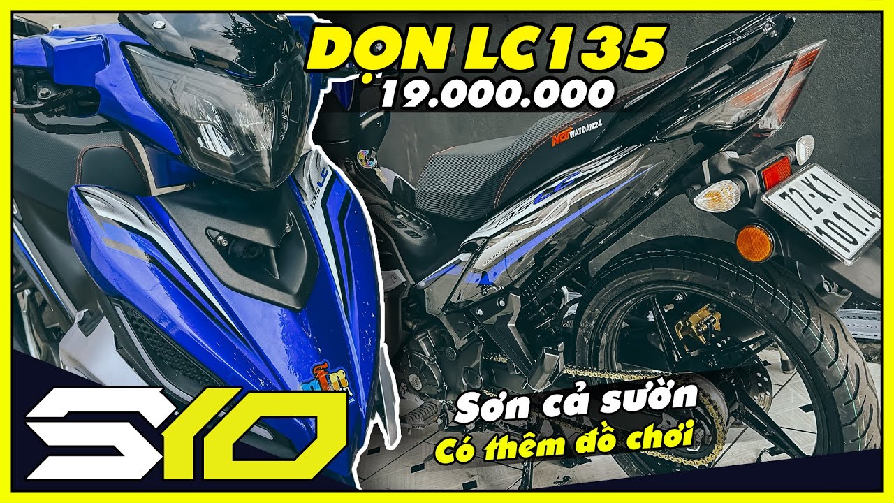 Dọn Exciter135 thành LC135 Full new, sơn cả sườn và lên đồ chơi sẽ bao nhiêu? | Hiếu Syo