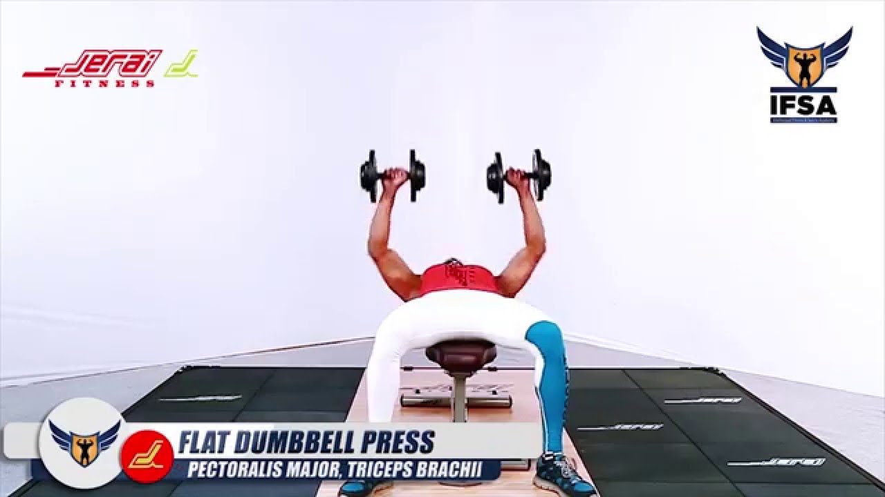 Flat dumbbell press