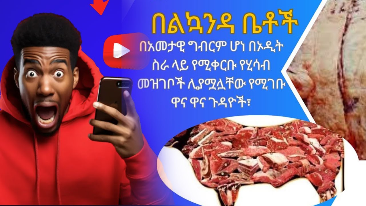 🔴  በልኳንዳ ቤቶች በአመታዊ ግብርም ሆነ በኦዲት ስራ ላይ የሚቀርቡ የሂሳብ መዝገቦች ሊያሟሏቸው የሚገቡ ዋና ዋና ጉዳዮች፣