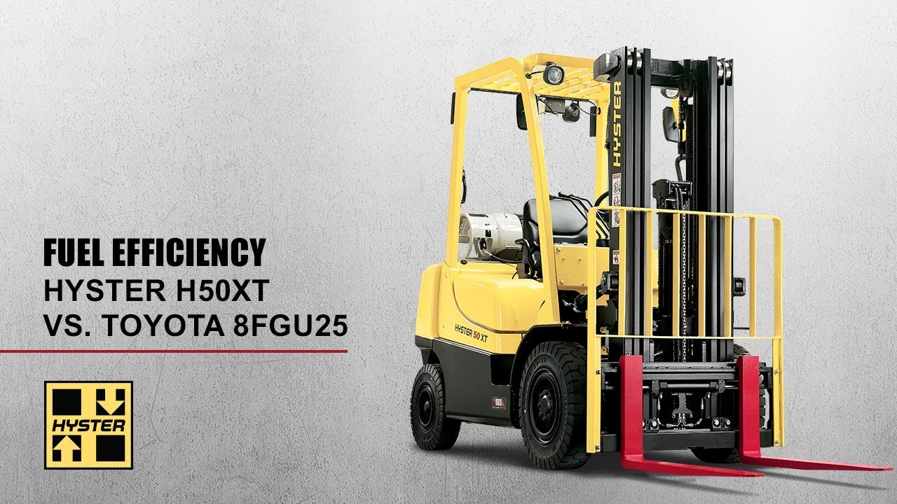 Hyster H50XT vs. Toyota 8FGU25 Comparison: Fuel Efficiency