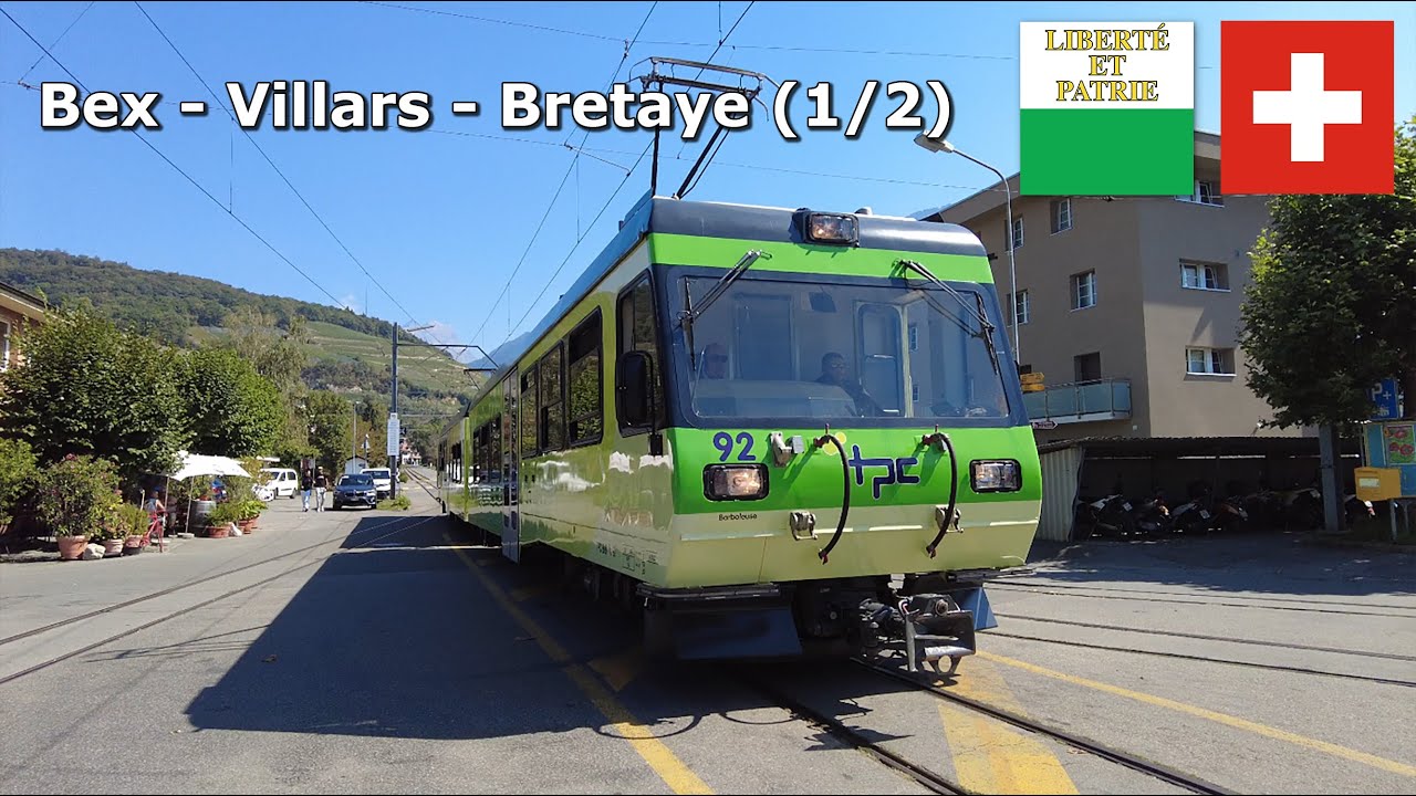 Train Bex - Villars -  Bretaye (TPC) 1/2 (Sep 2023) 4K #switzerland #railway #Bex