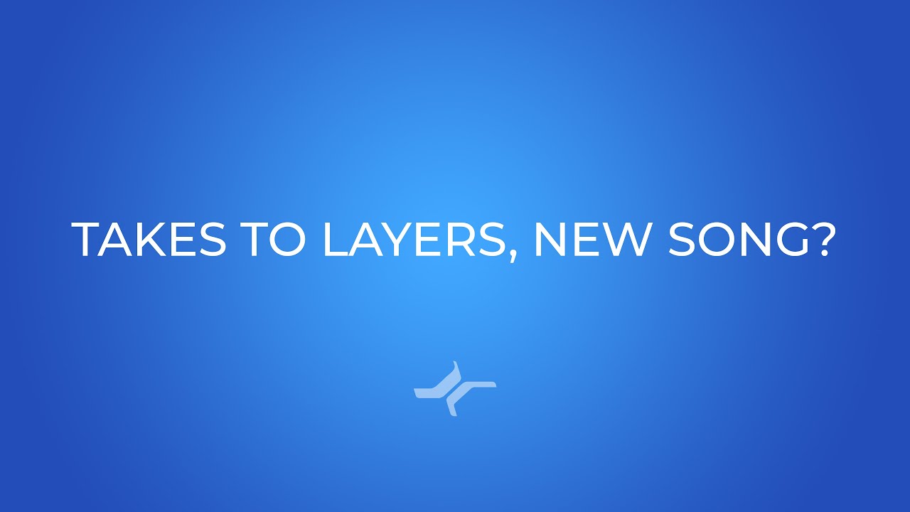 Studio One - Takes to Layers - New Song (No Data Import)