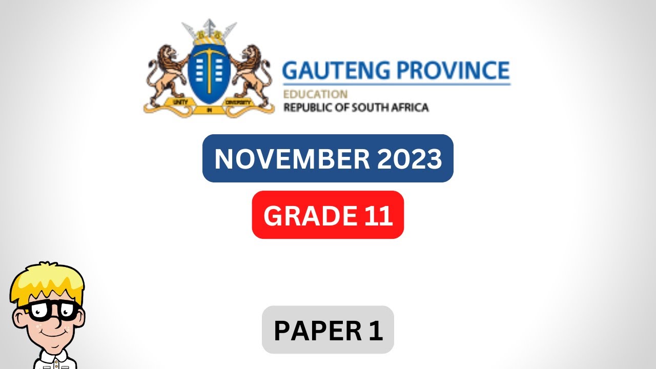 Grade 11 Maths Paper 1 November | 2023 | Gauteng