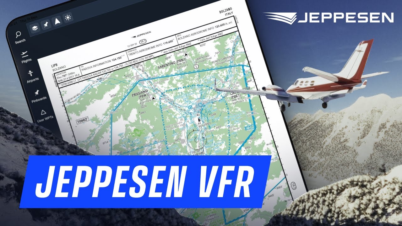 Jeppesen VFR Charts for Europe - An Alpine Trip from Bolzano to Samedan