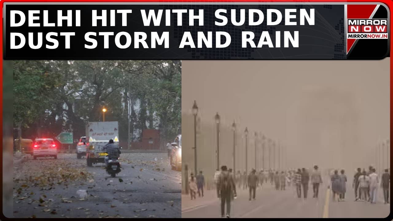 Delhi Witnesses Sudden Weather Change As Dust Storm Hits Parts Of City  | Orange Alert Issued