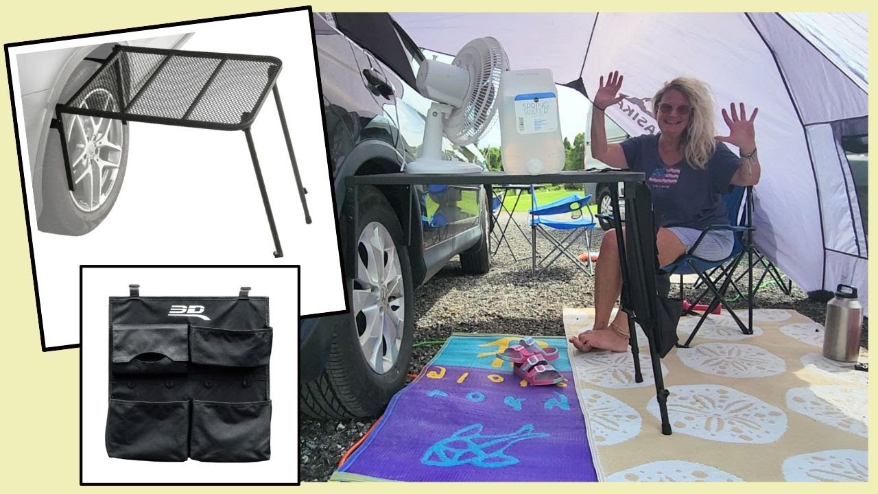 Camping Tire Table - I finally replaced my old table! MY FAVORITE PRODUCT!! #carcamping #suvlife