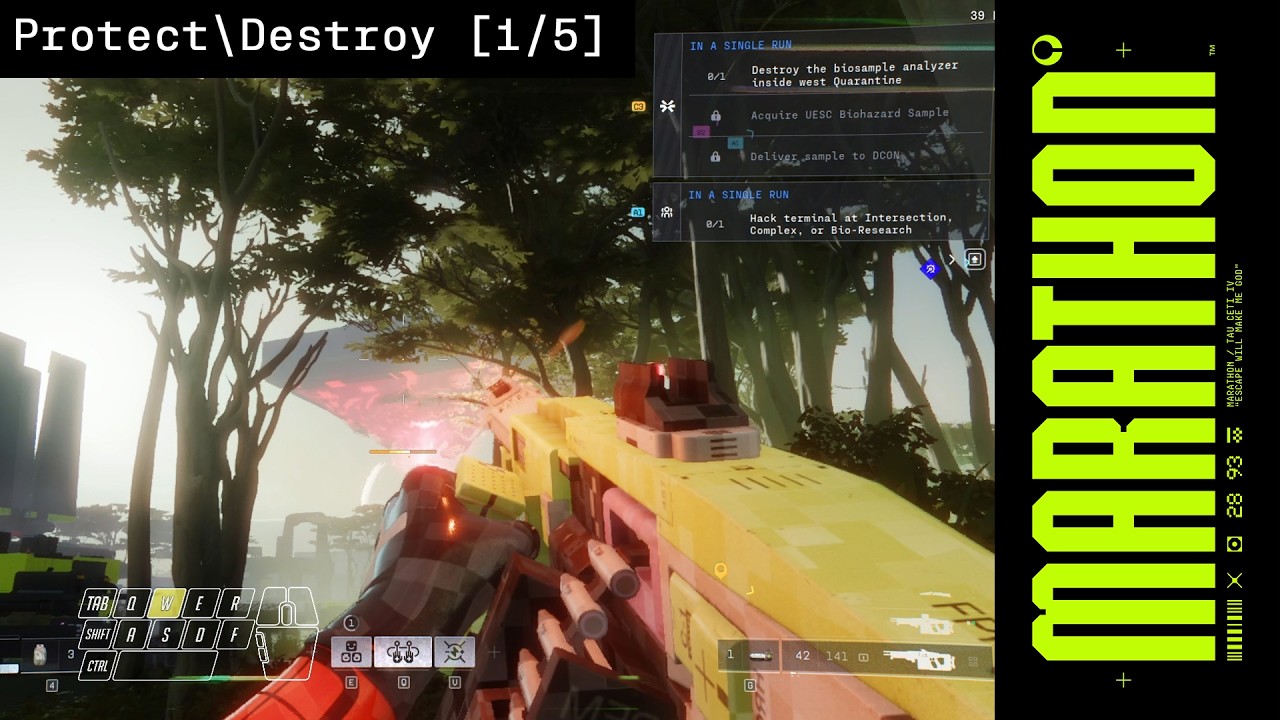 Protect/Destoy [1/5] mission for MIDA ultrawide walkthrough on Triage | MARATHON