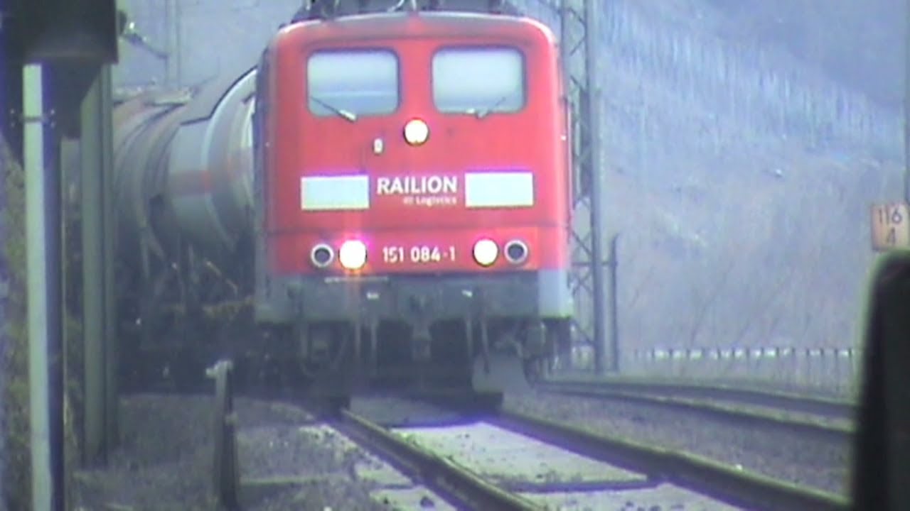 Züge bei Braubach am Rhein, 151, 4x BR185, 152, 428, 427