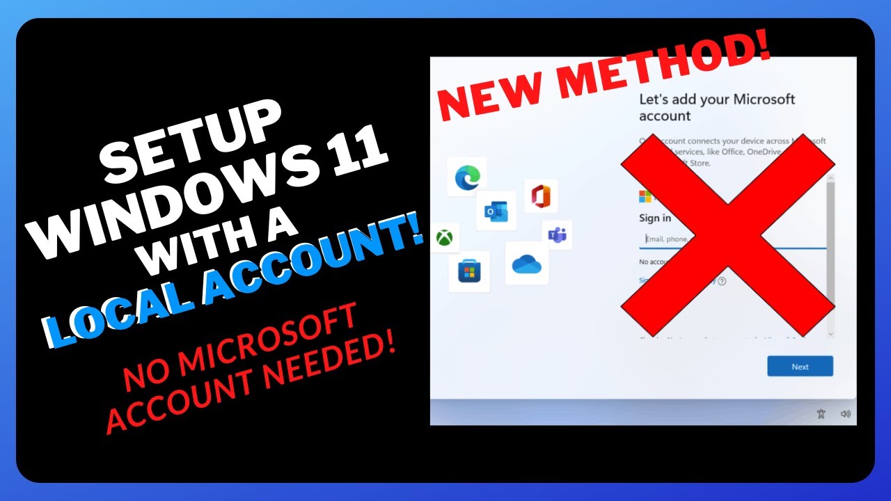 How to Setup Windows 11 with a Local Account - No Microsoft Account Needed! Local User Account Setup