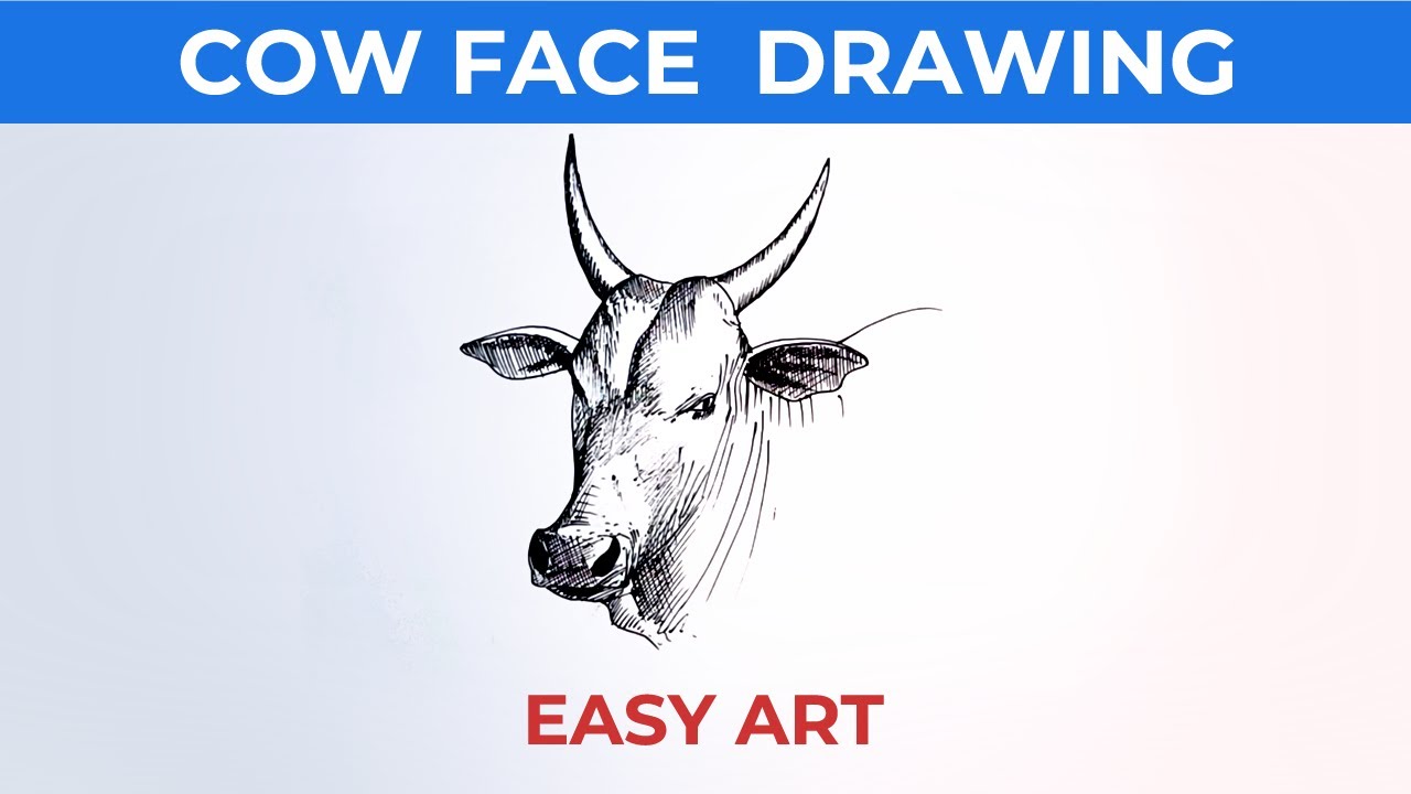 How to draw Cow Face ✍️ | #cowdrawing | #prlinfo | #sketching