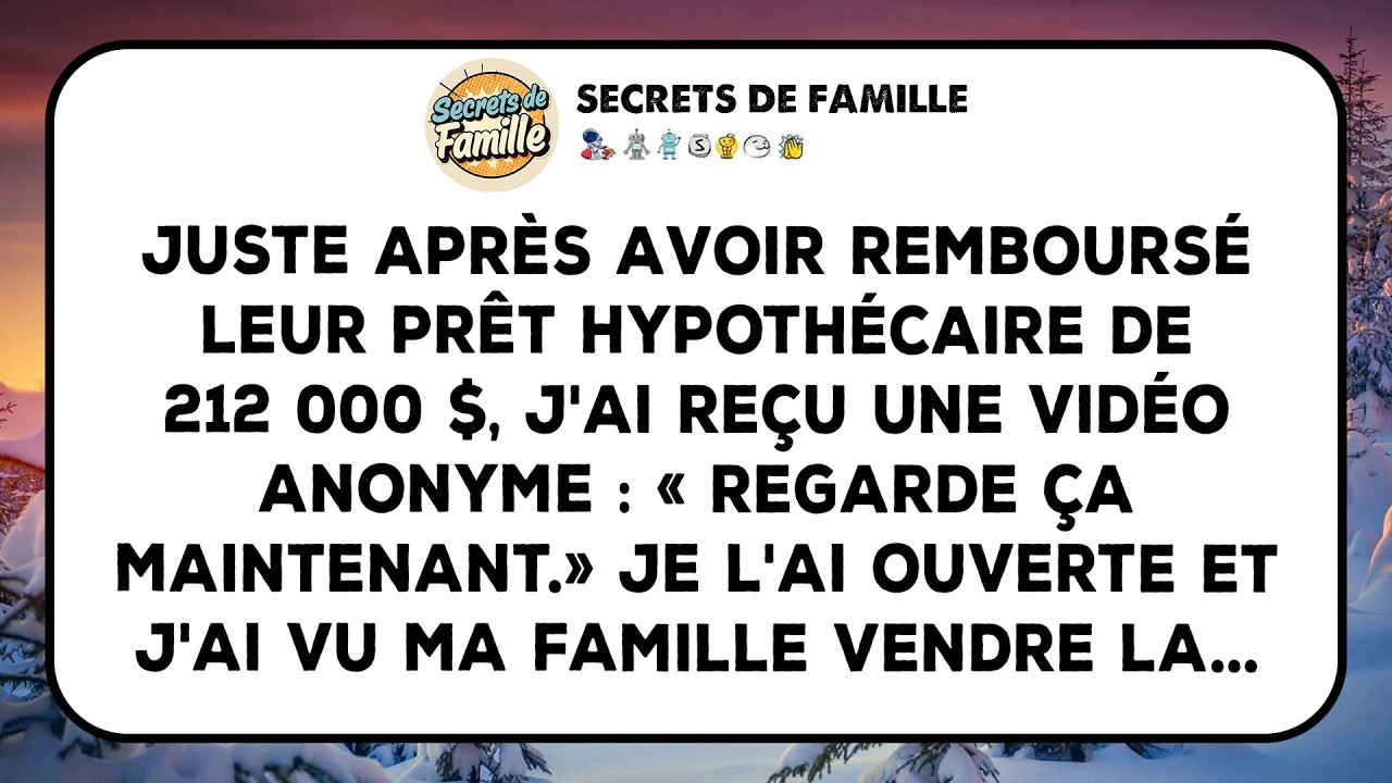 Juste Après Avoir Remboursé 212 000 $ De Prêt, J'ai Reçu Une Vidéo Anonyme Et Je L'ai Ouverte...