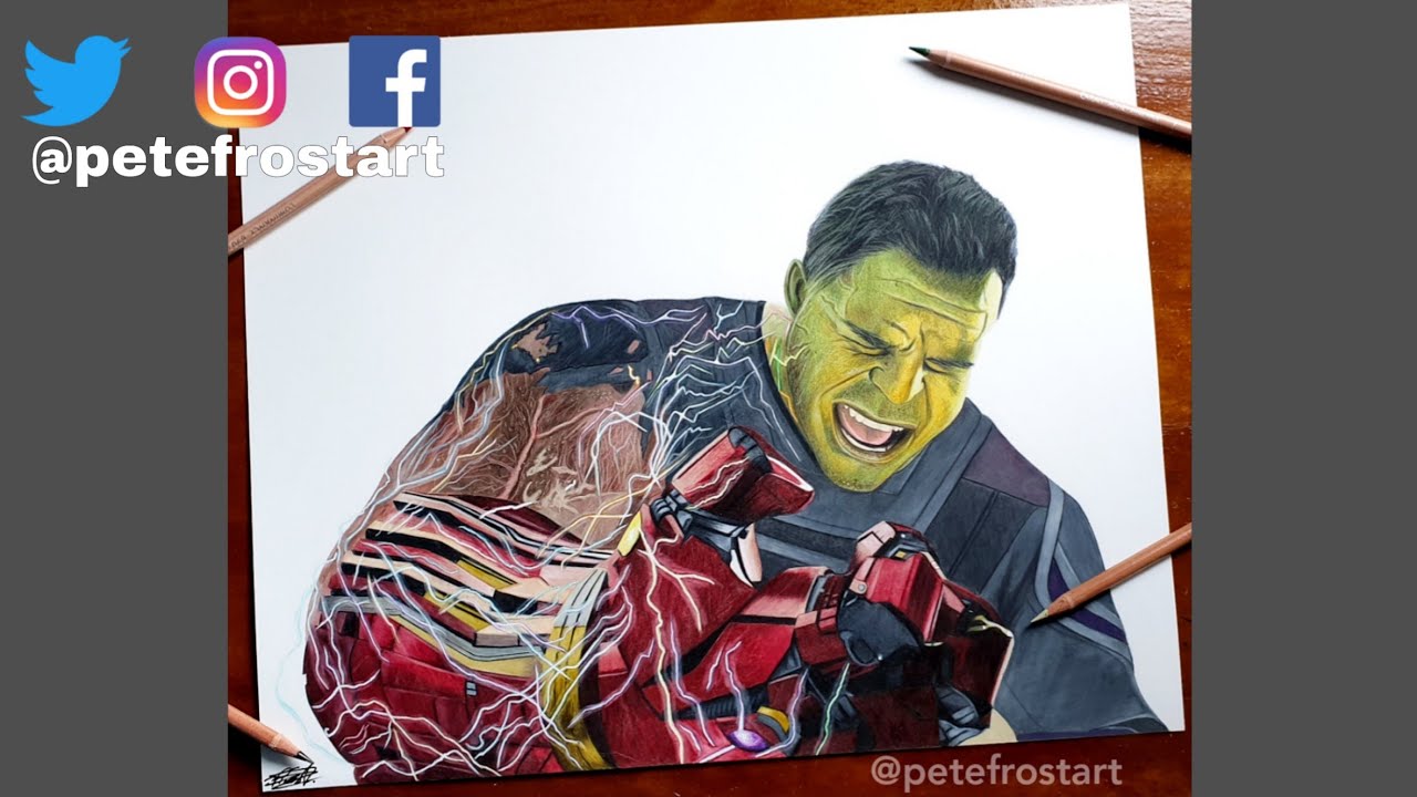 Drawing Hulk - Marvel Avengers Endgame Timelapse Speed Drawing