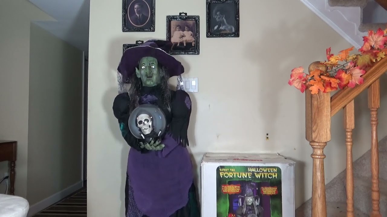 Gemmy 2007 5FT Halloween Life Size Animated Fortune Witch With Spirit Ball 1st Gen (Unboxing/Review)