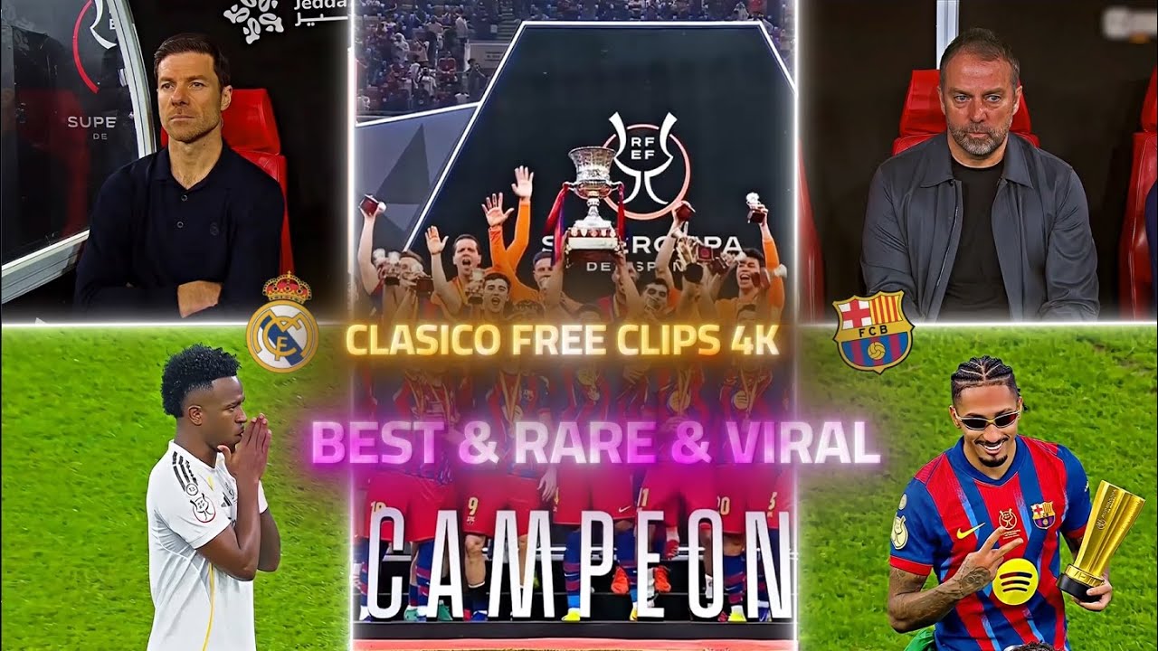BEST EL CLASICO MOMENTS 2026 | Barcelona vs Real Madrid | 4K FREE CLIPS
