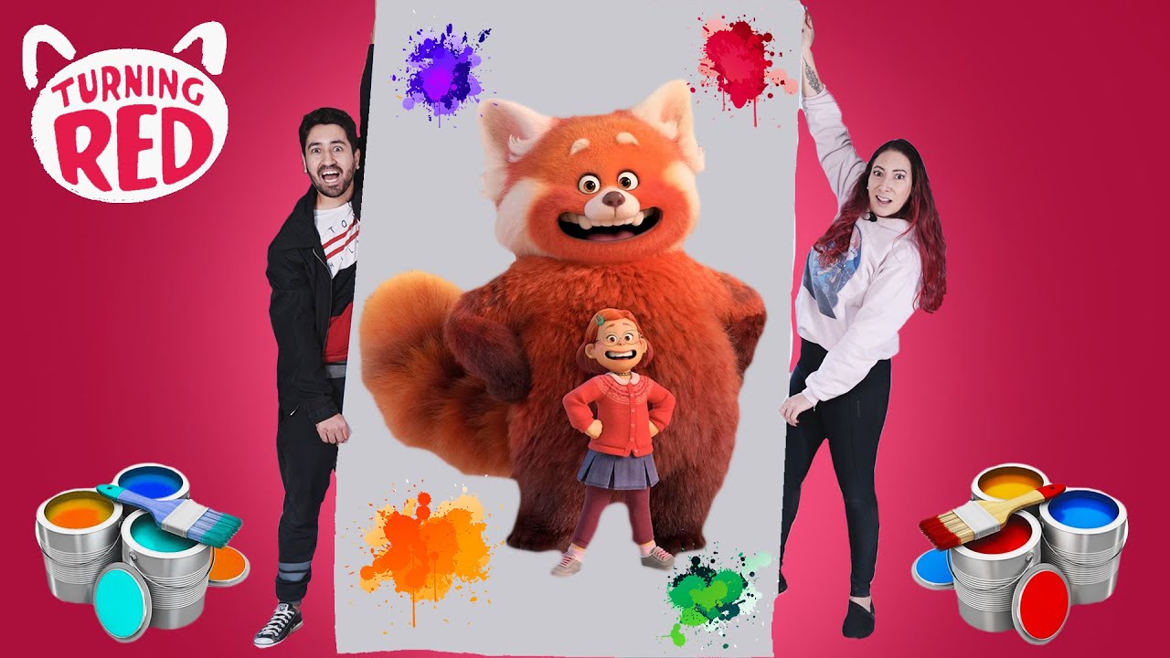 TENTAMOS FAZER A MAIOR PINTURA DA PANDA RED DO TURNING RED | Gabriel e Shirley 2.0