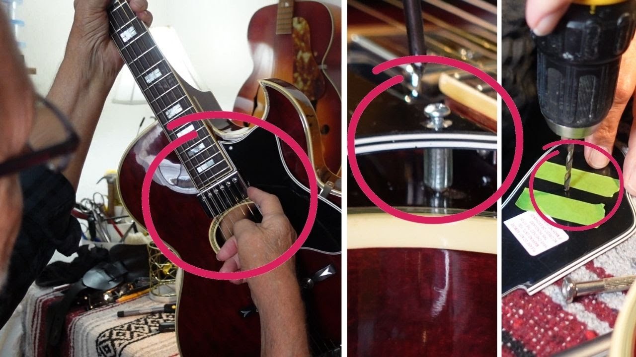 Installing A New Pickguard On This 1973 Gibson Howard Roberts | Guitar Tech Tips