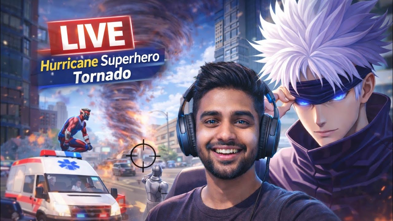 🔴 LIVE – Hurricane Superhero Tornado 🌪️ | Gojo 😎 Power Mode | Hindi Gameplayl
