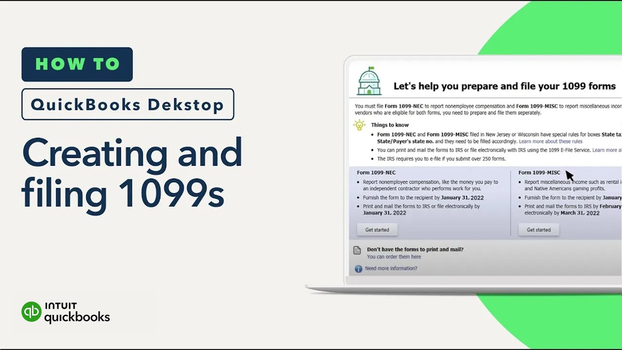 How to create and file 1099s in QuickBooks Desktop