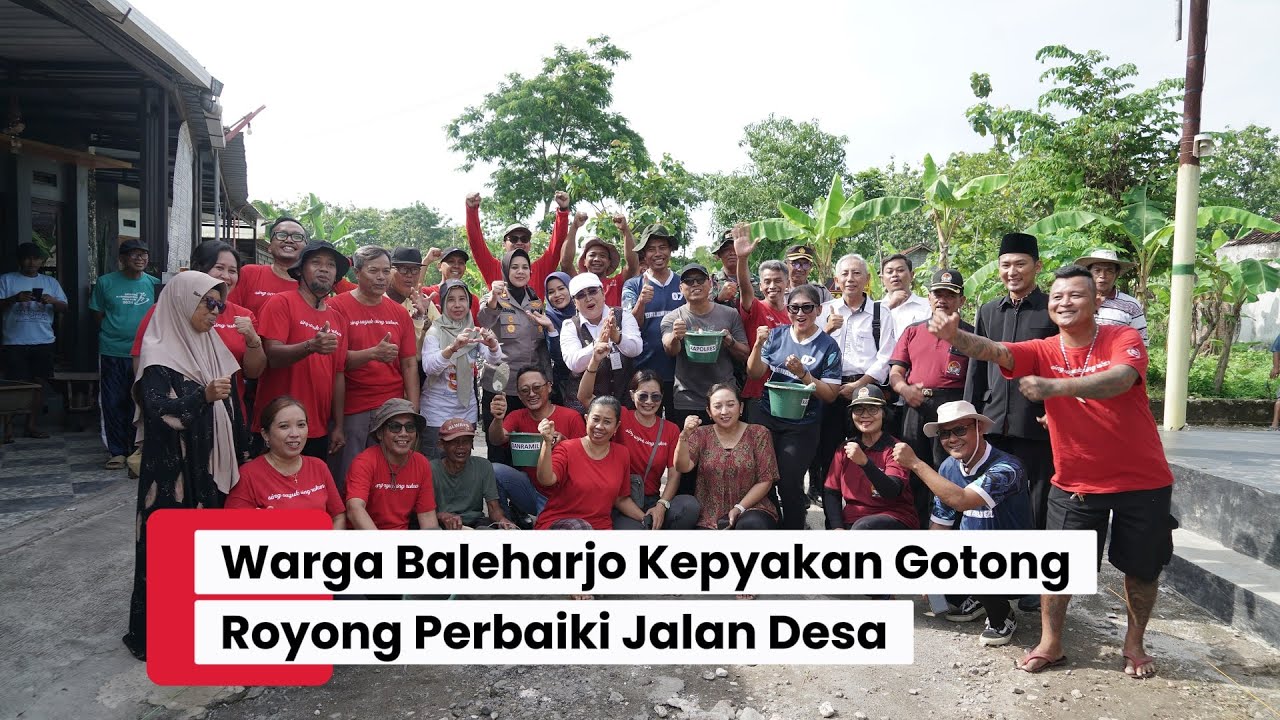 Warga Baleharjo Kepyakan Gotong-Royong Perbaiki Jalan Desa