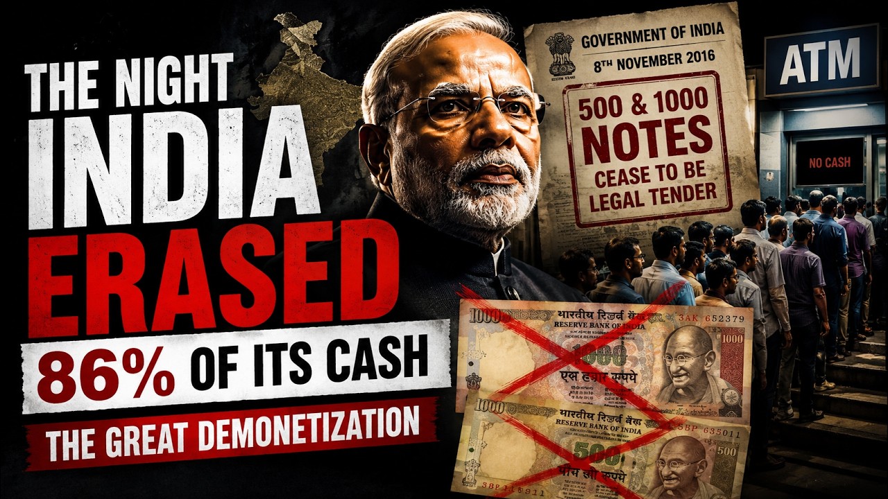 The Night India Erased 86% of Its Cash | The Great Demonetisation #Demonetisation #India #Economics