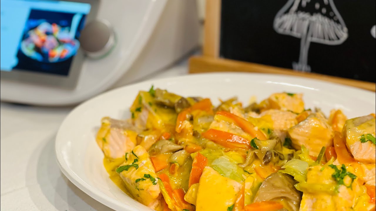 Thermomix/Blanquette de saumon aux champignons des bois/Cookidoo