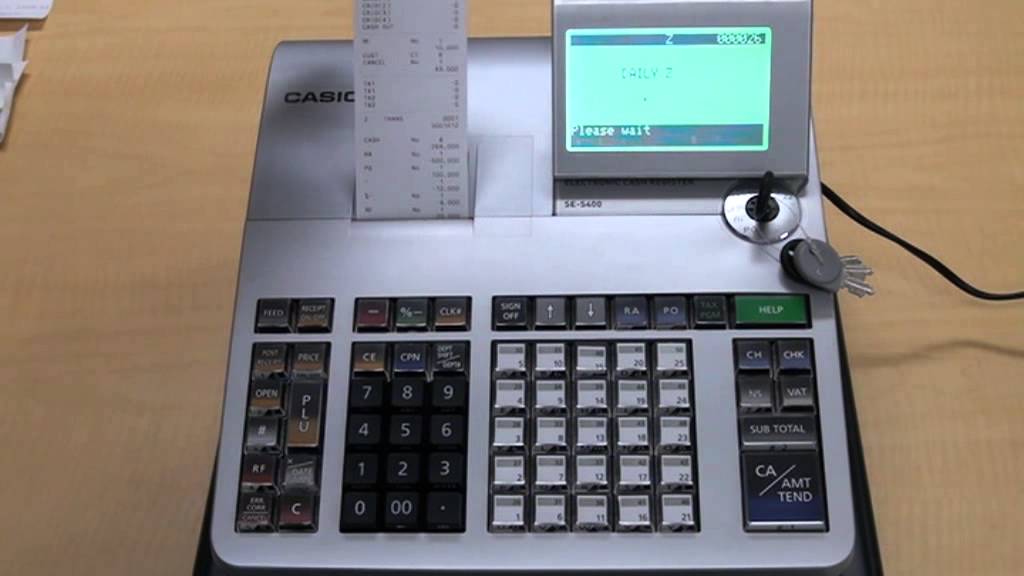 Casio SE-S400 : Baca laporan z