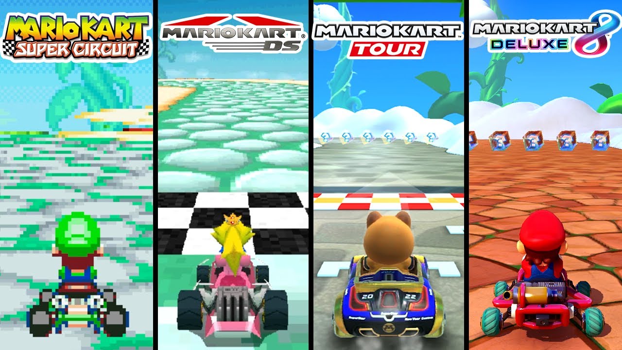 Evolution of Mario Kart Sky Garden (2001 - 2022)