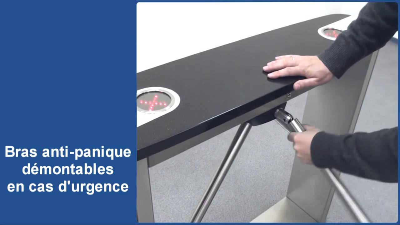 Vidéo : Tourniquets tripodes à socle PERCo