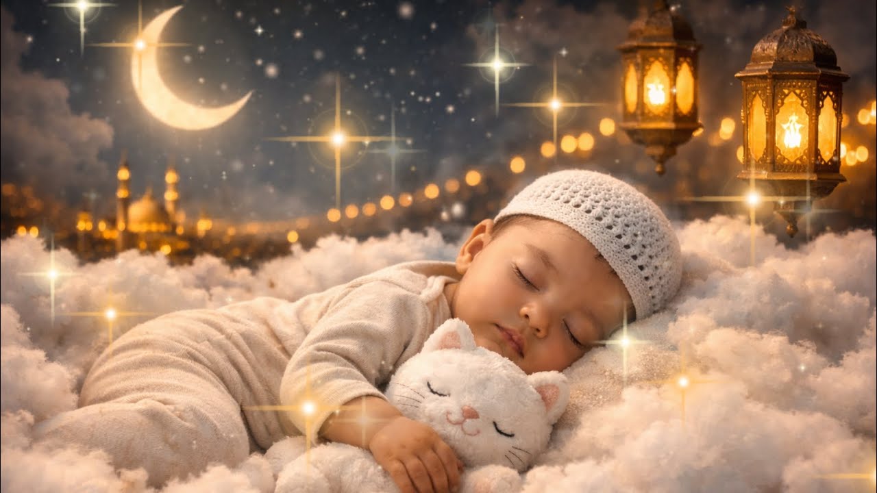 ✨Ramadan Special Lullaby 🌙 Relaxing Sleep Music + Water Sound for Babies PART.6