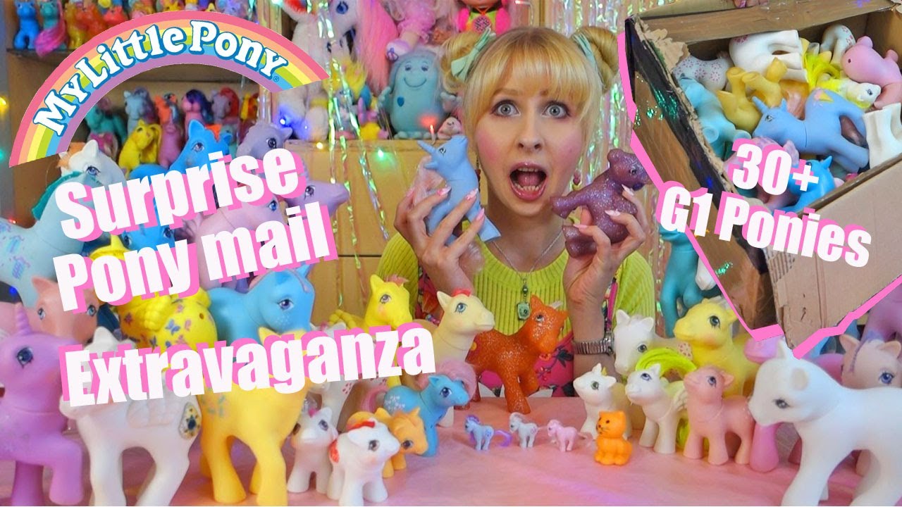 Surprise box with 30+ G1 My little Pony ~ huge vintage toy unboxing ~ 80s 90s girl toys