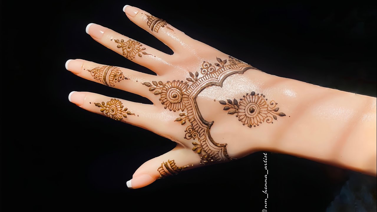 EID HENNA TUTORIAL | Simple Mehndi Design Full Tutorial Video♥️✨