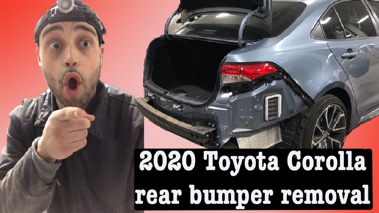 Снятие заднего бампера Toyota Corolla 2020 года