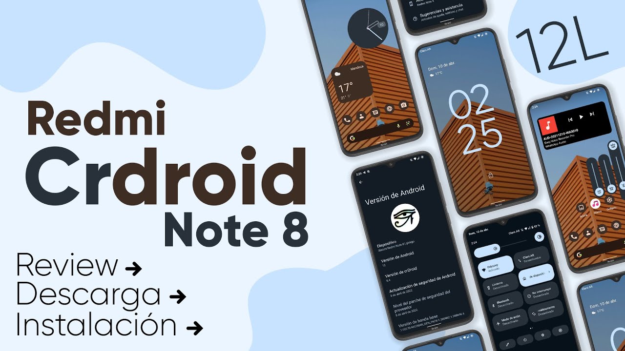 Descarga e instalación▶️CrDroid◀️Redmi Note 8 | Android 12.1 | 🎮GAMING, OPTIMIZADA!💥