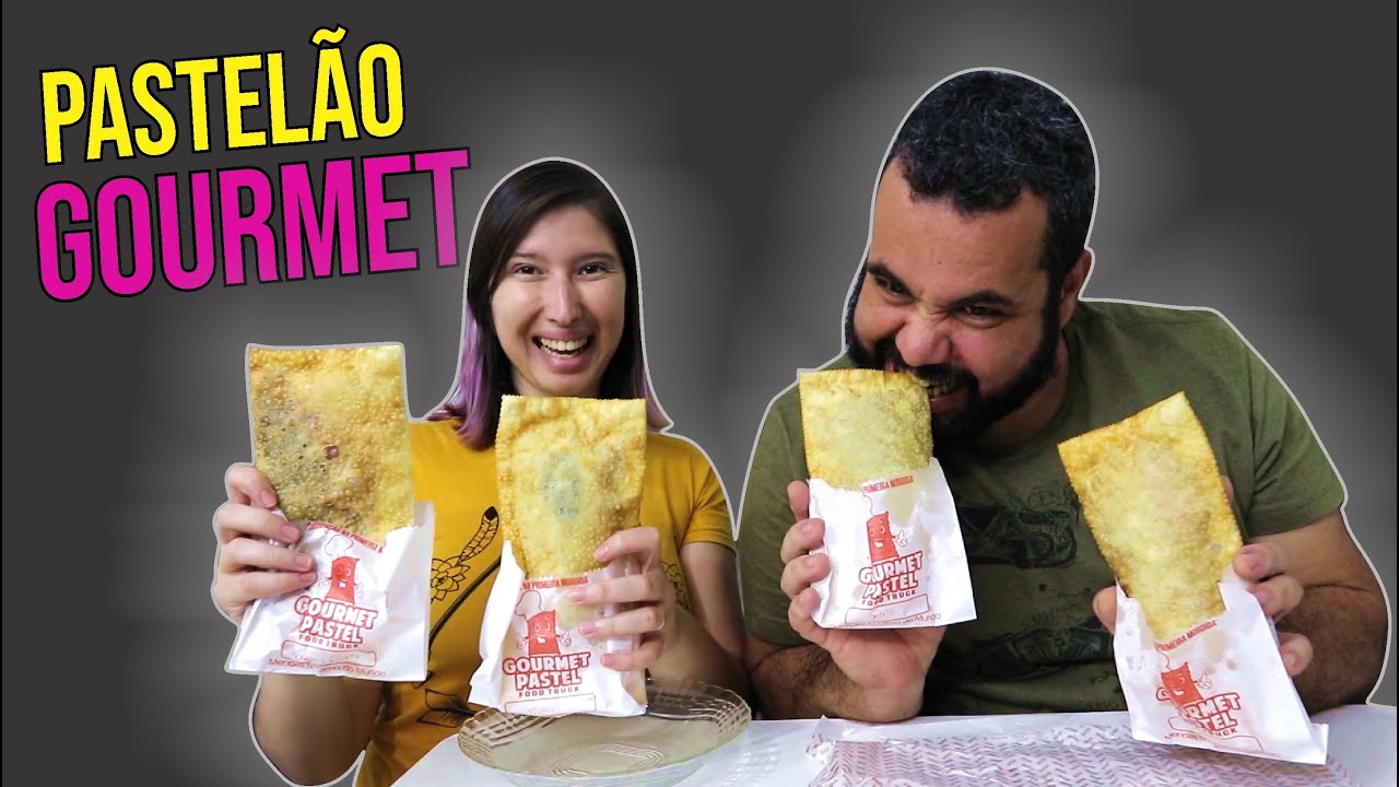 Pedimos um PASTEL DE X-TUDO e mais 3 sabores DIFERENTES!