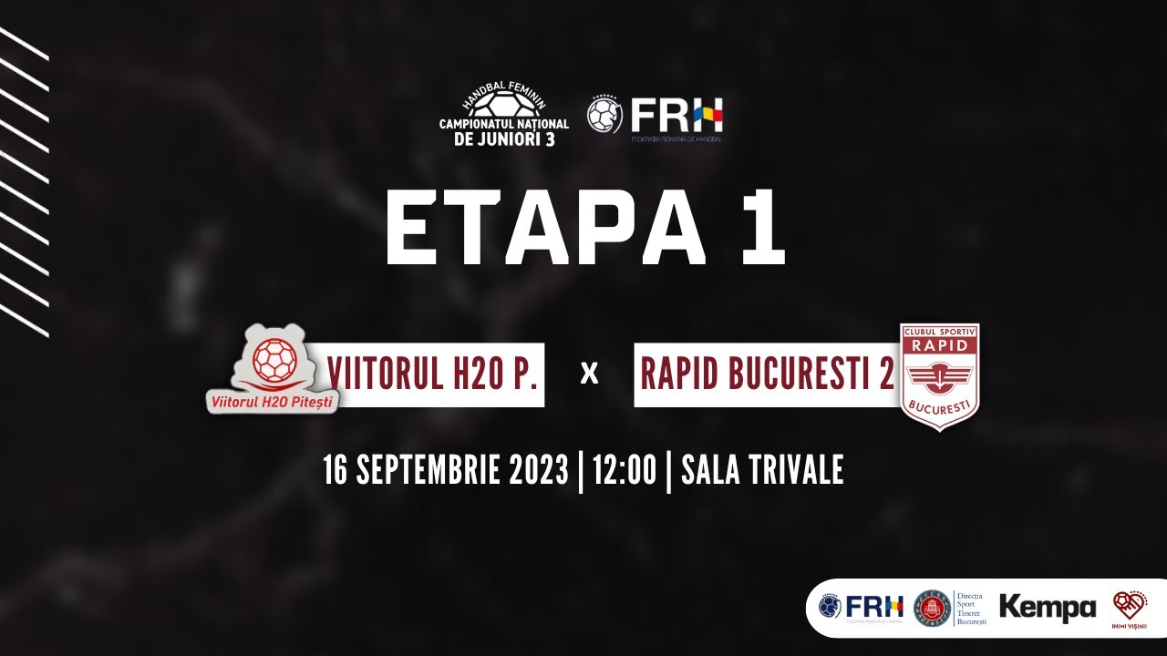 LIVE 🔴 ACS Viitorul H2O Pitesti VS CS Rapid 2 | Campionatul National de Junioare 3