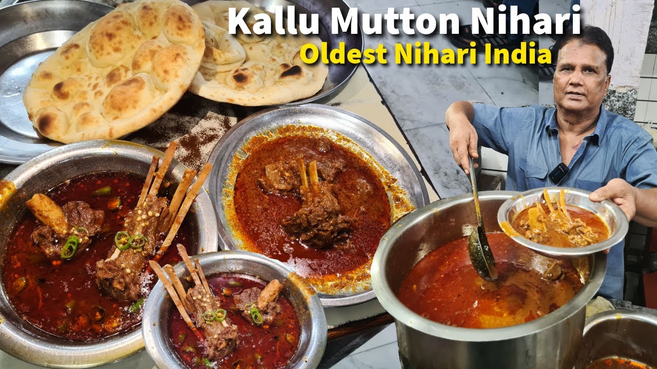 India's 100 Years Old Kallu Mutton Nihari | Rs 200 Ultimate Mutton Nahari in India. Best Street Food