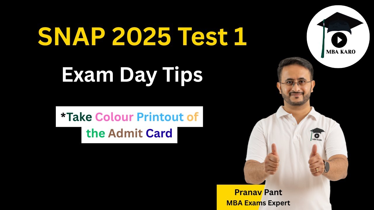 5 SNAP 2025 Exam Day Tips You Need to Know