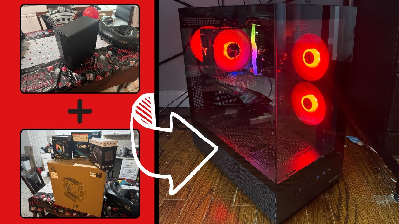 Case swapping my Son's Prebuilt Gaming PC for his Birthday! (HP Pavilion TG01)