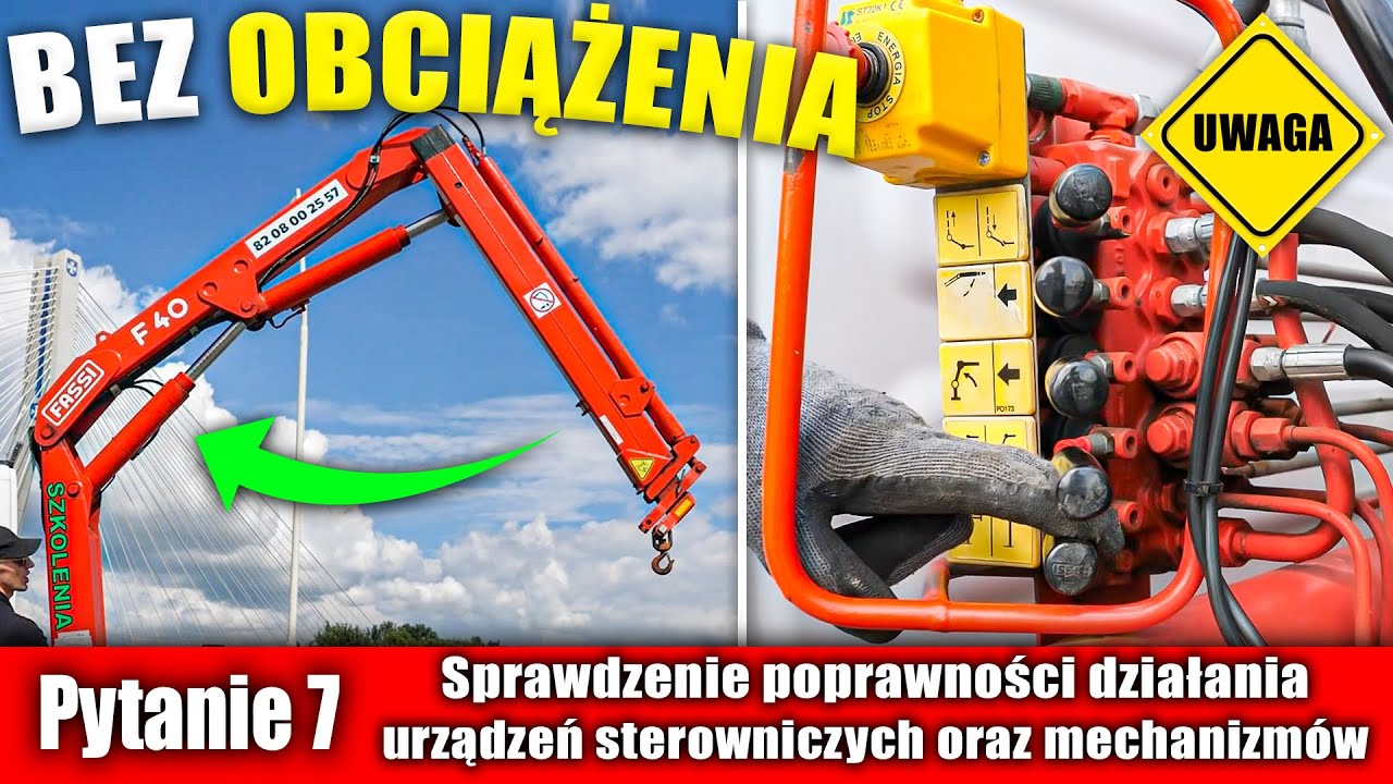 #7  Działanie urządzeń sterowniczych i mechanizmów - Żuraw przenośny HDS egzamin praktyczny UDT