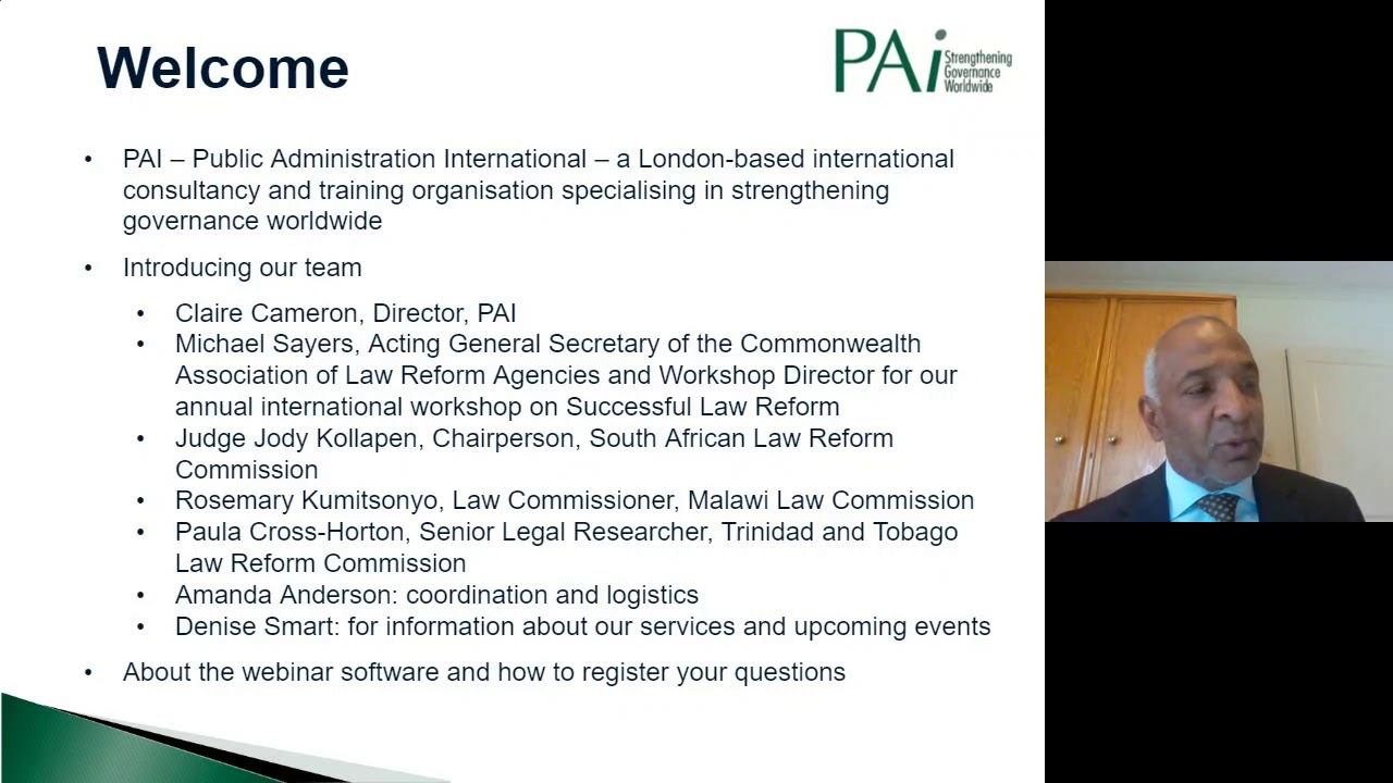The Need for Law Reform Webinar