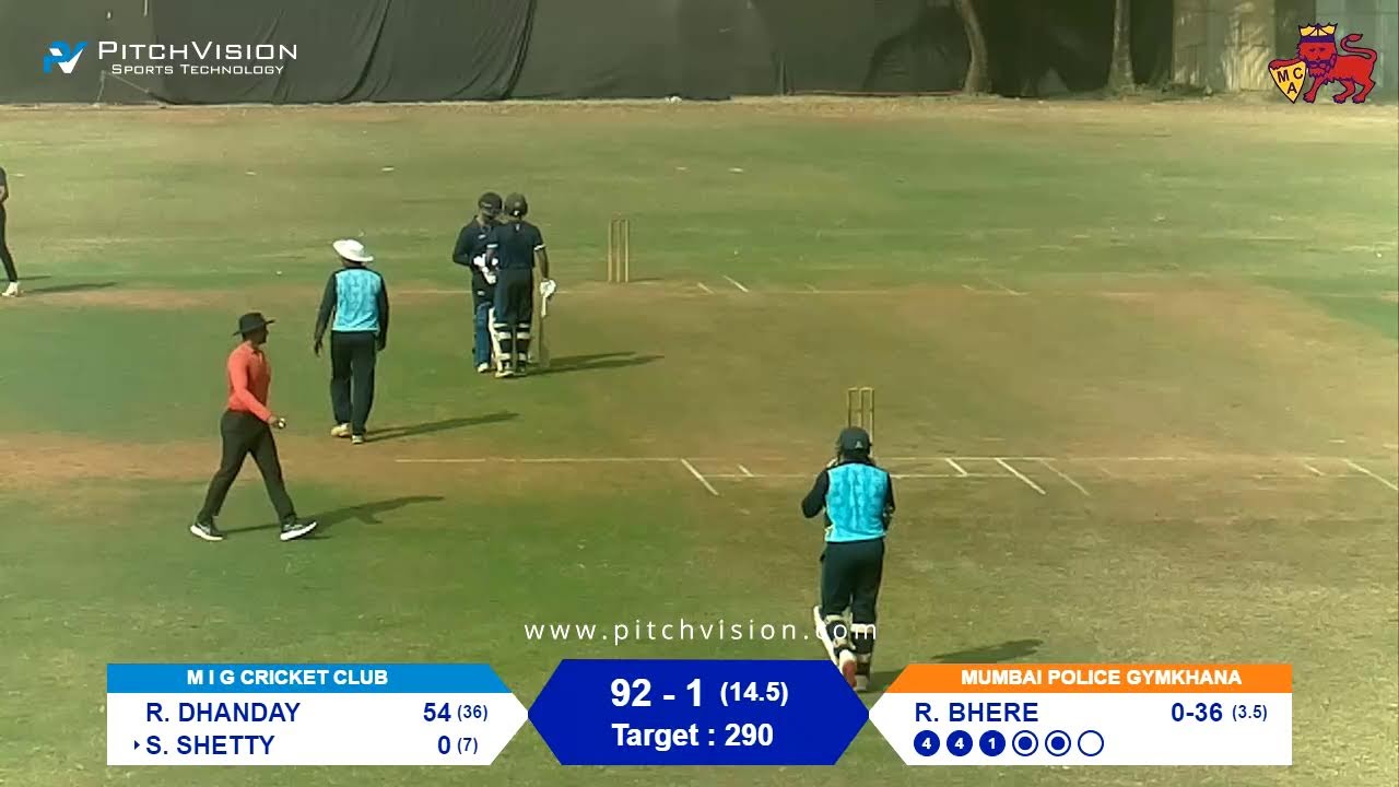 TALIM SHIELD CRCKET TOURNAMENT  2025 - 26   M I G CRICKET CLUB  vs MUMBAI POLICE GYMKHANA