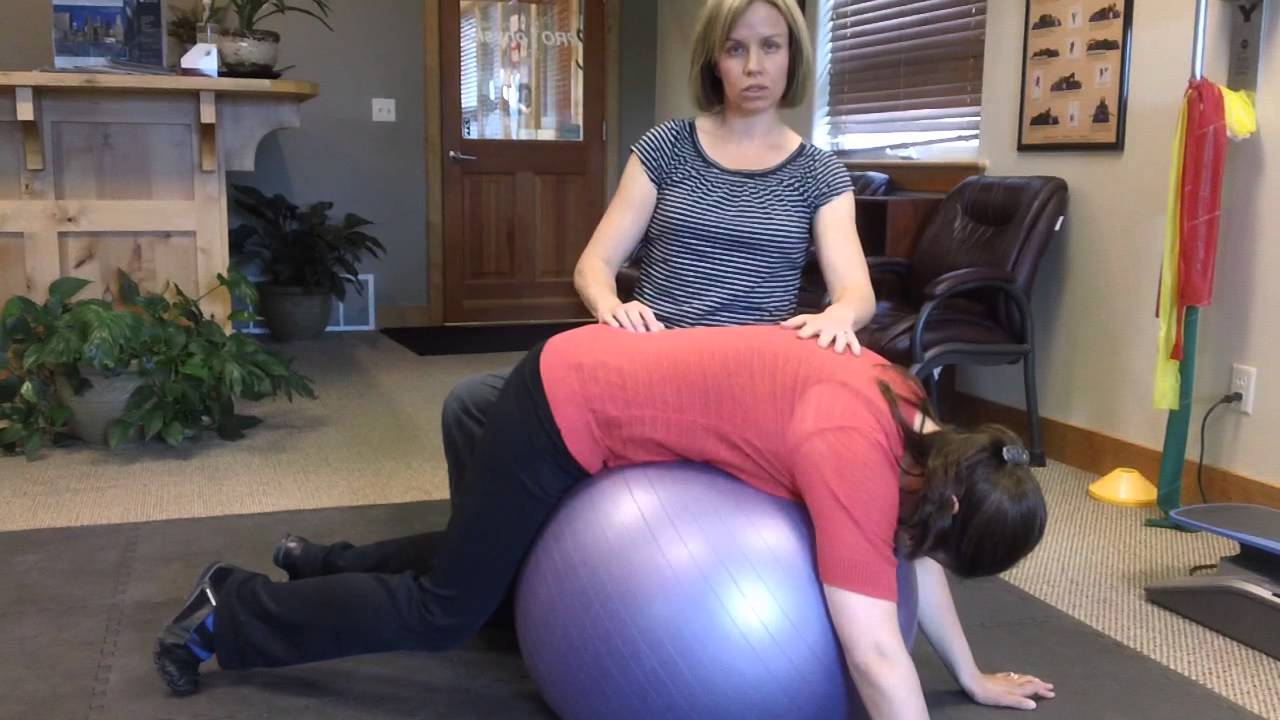 Static Low Back Stretch Using a Physioball | Pro Physio
