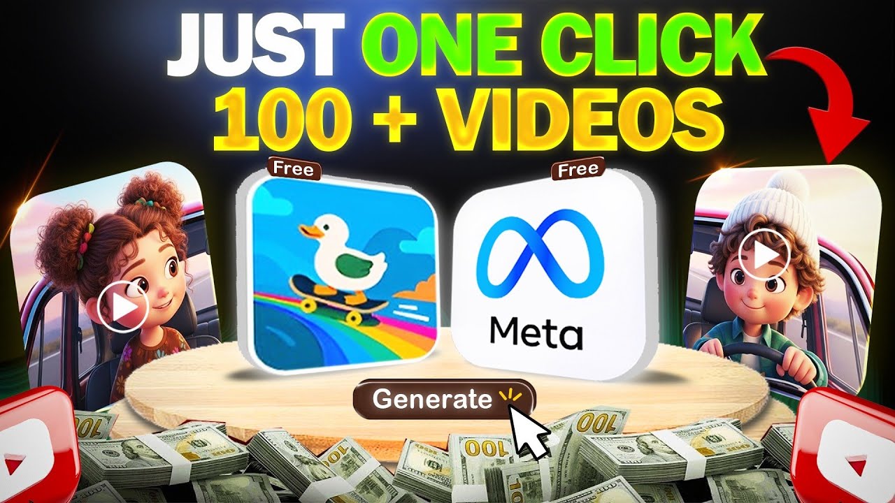 How to Generate Unlimited FREE AI Videos in bulk (One Click) | Auto Meta
