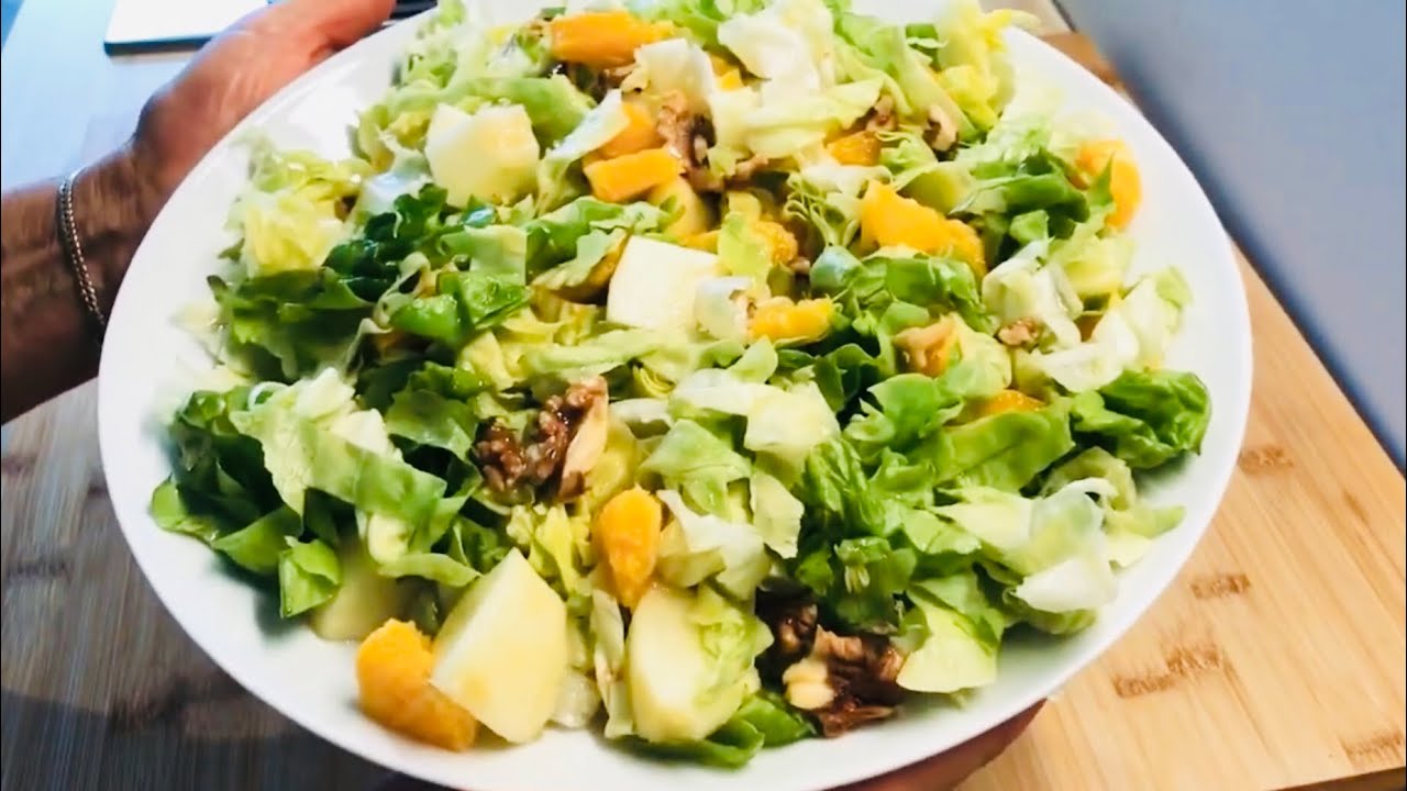 Salade verte à l’orange et au pomme
