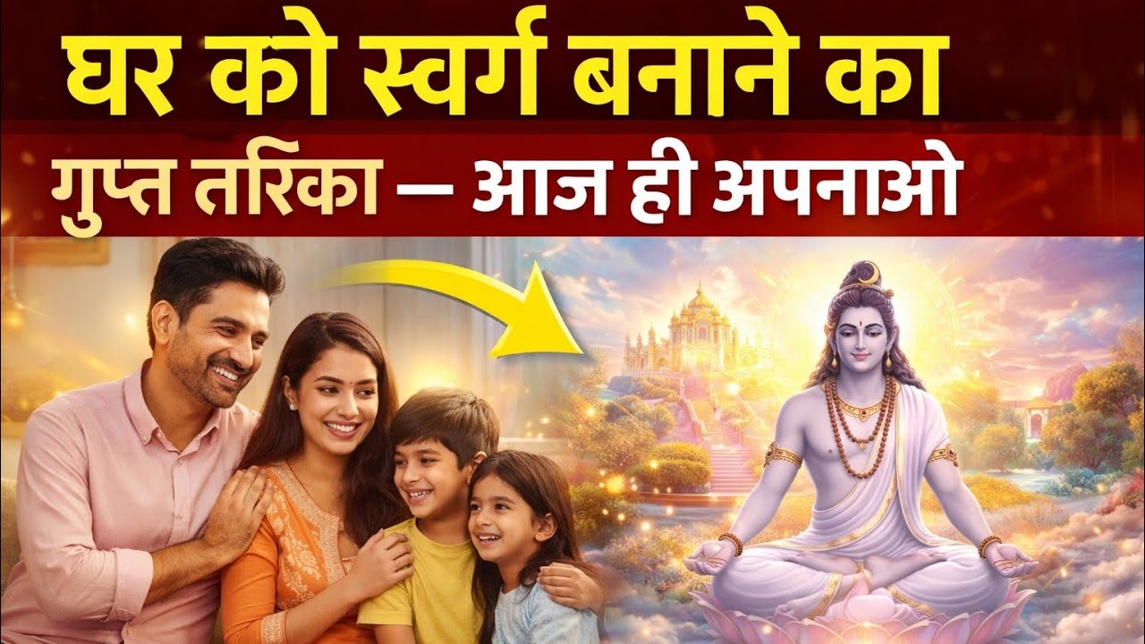 “घर को स्वर्ग बनाने का गुप्त तरीका – आज ही अपनाओ”#बीके शिव